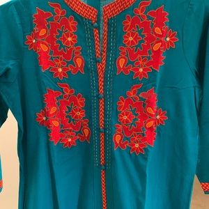 Brand new kurta with closed neck pattern